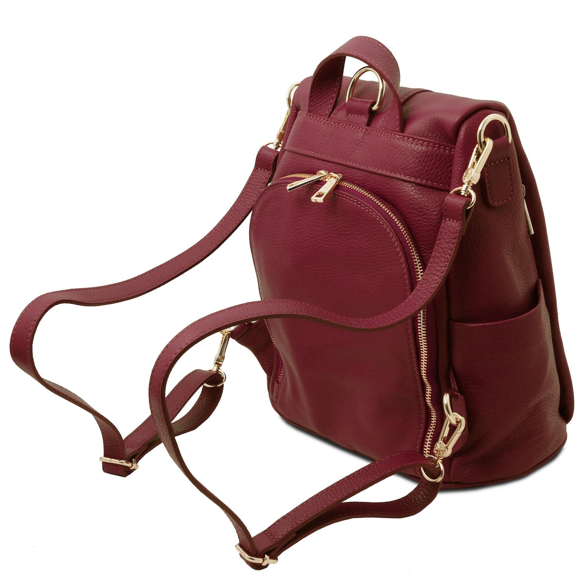 TL Bag - Weicher Lederrucksack - wandelbare 2-in-1 Rucksack-Schultertasche
