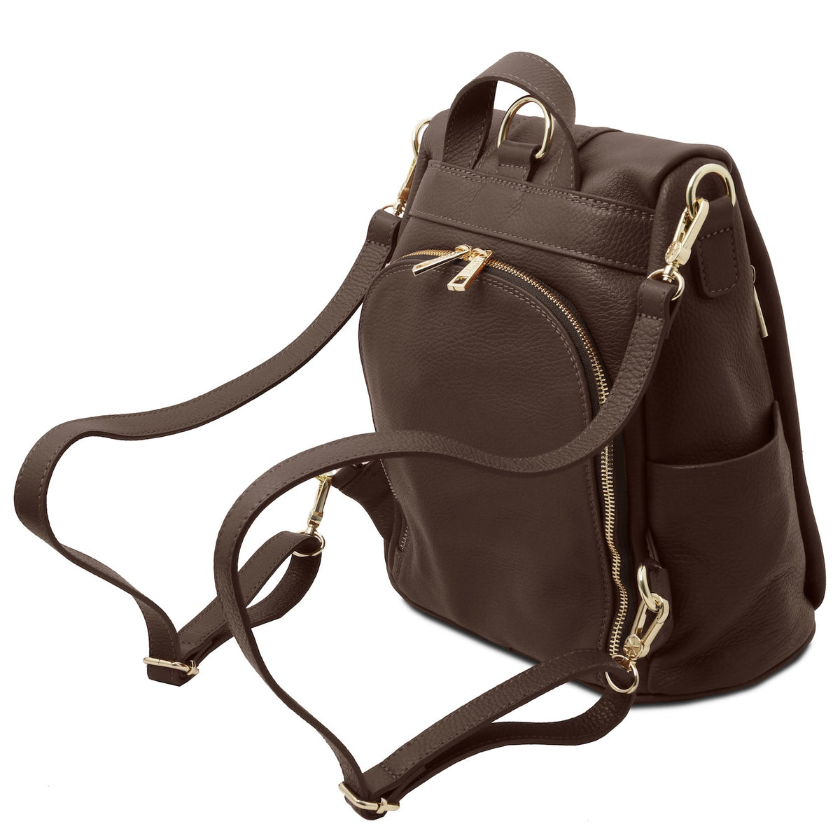 TL Bag - Weicher Lederrucksack - wandelbare 2-in-1 Rucksack-Schultertasche