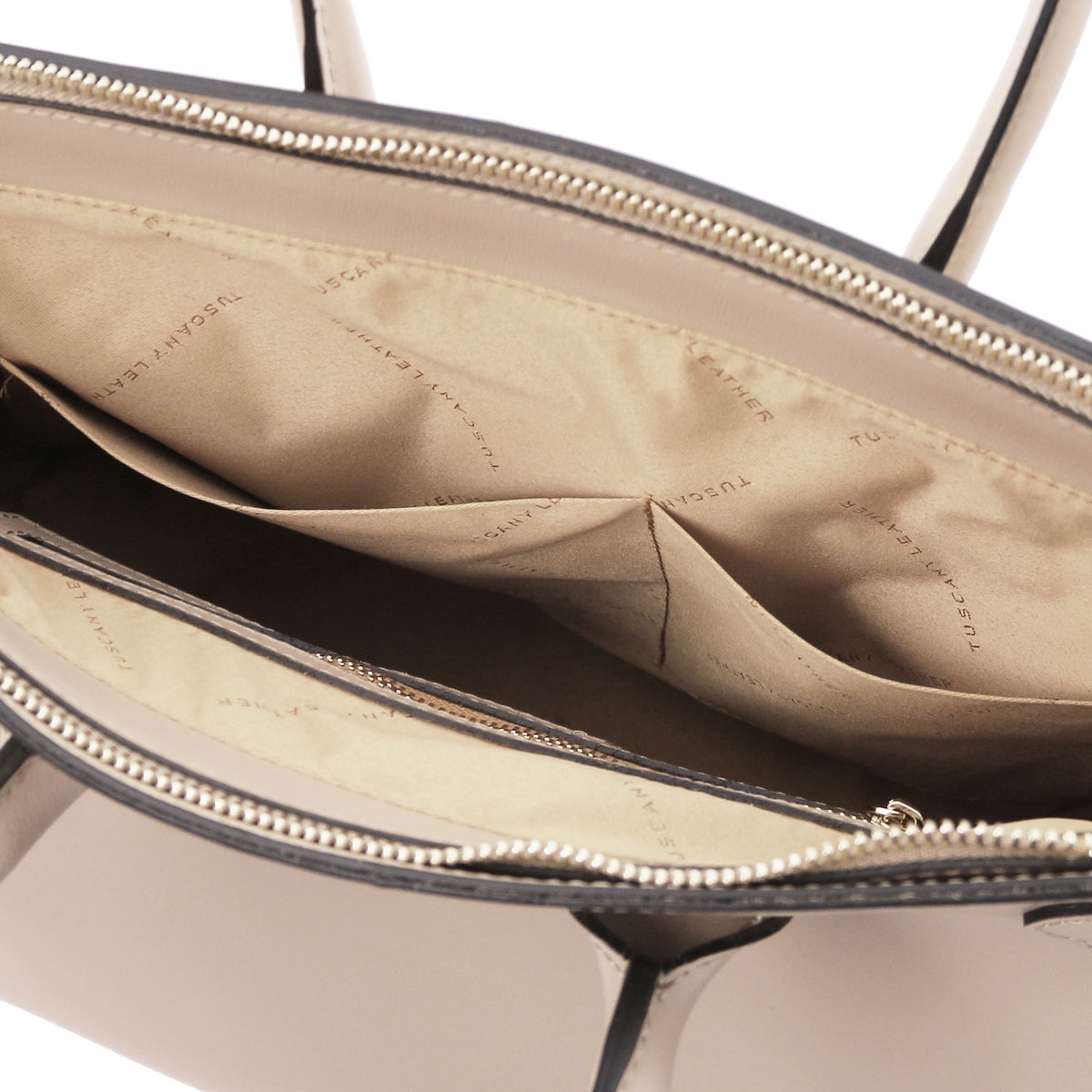 TL Bag - Structured leather handbag with shoulder strap