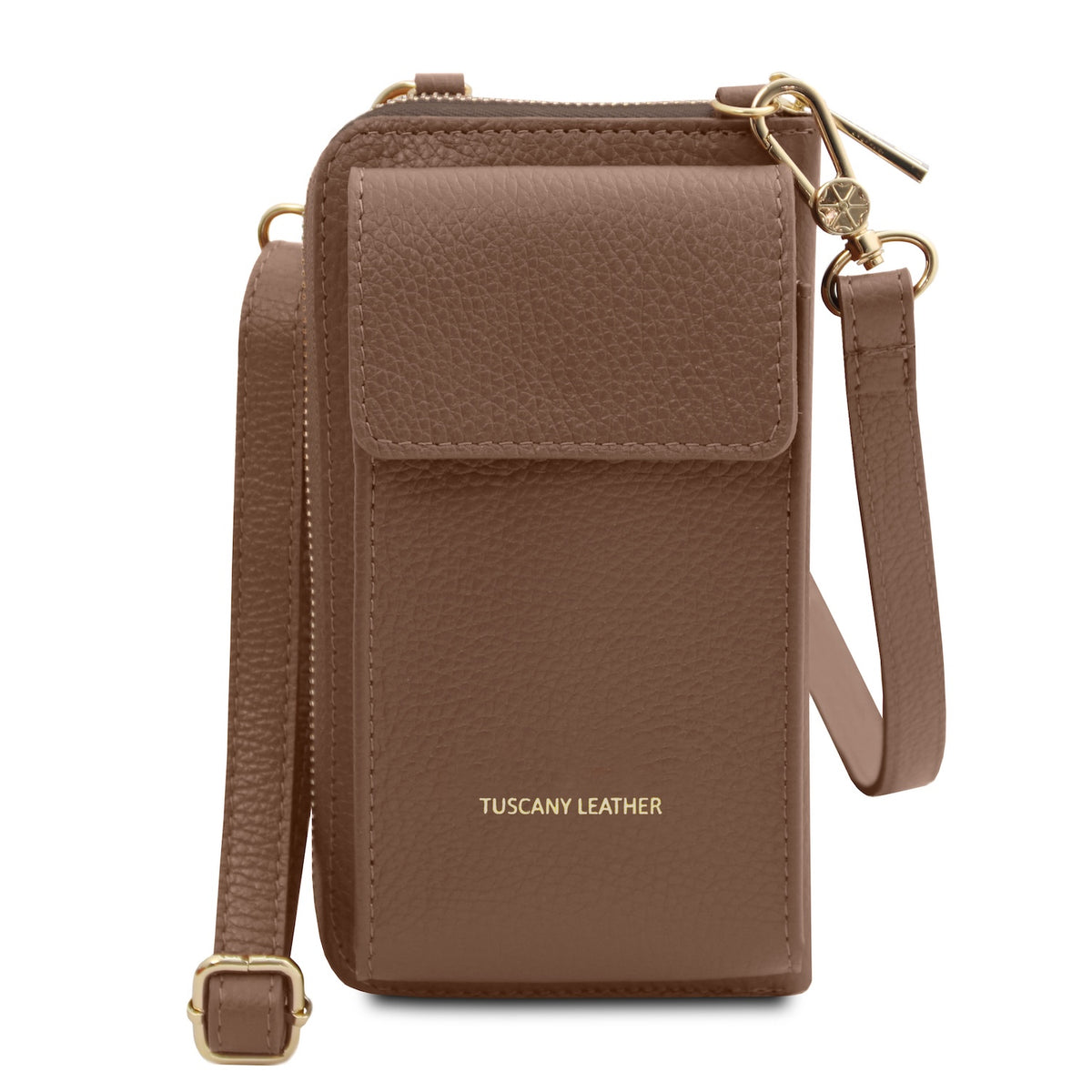 TL Bag - Portafoglio in pelle con tracolla - porta telefono