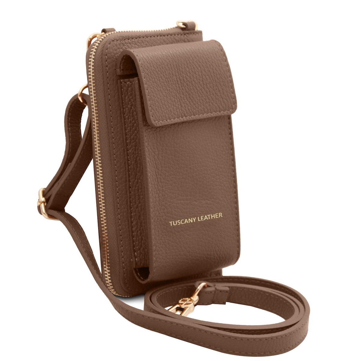 TL Bag - Portafoglio in pelle con tracolla - porta telefono