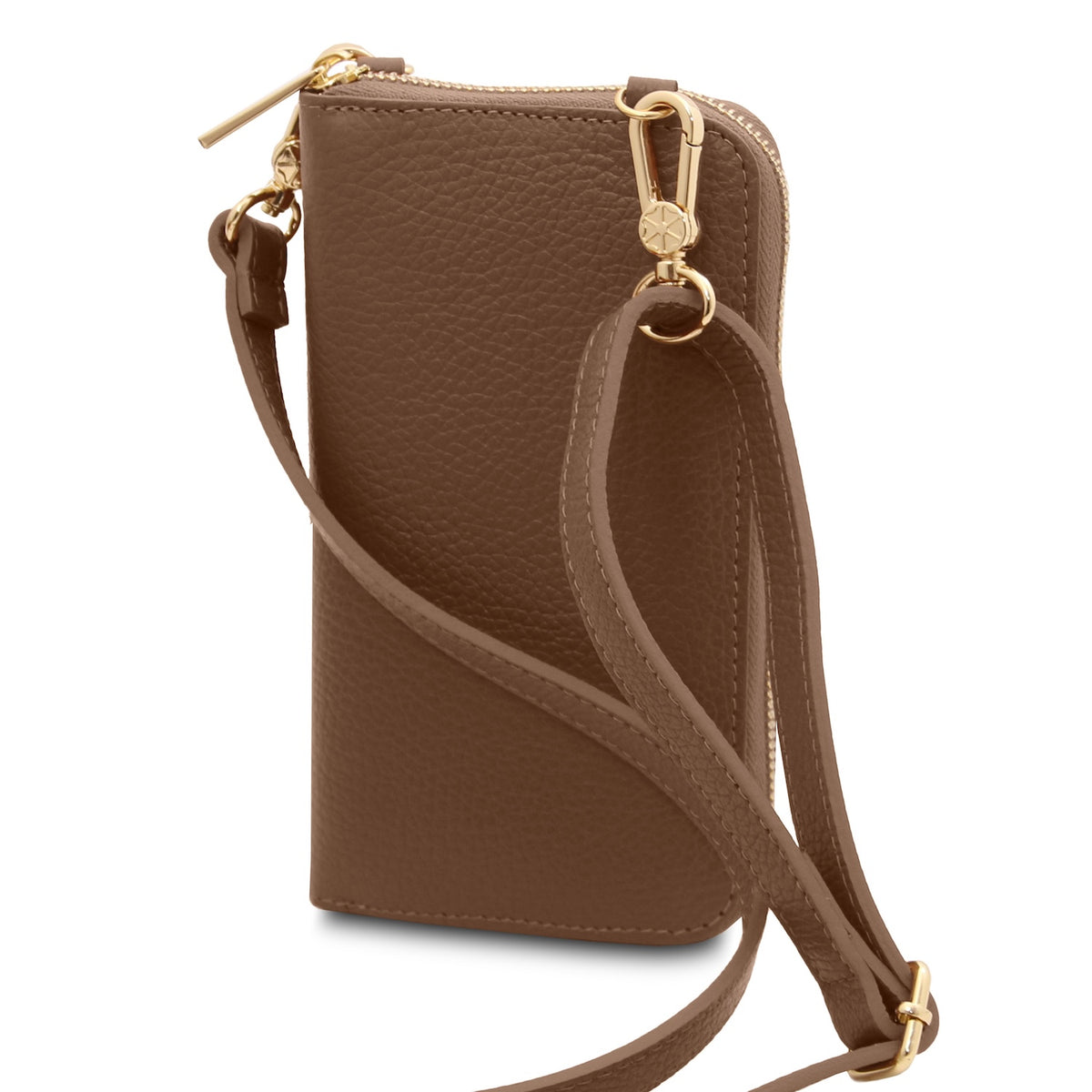 TL Bag - Portafoglio in pelle con tracolla - porta telefono