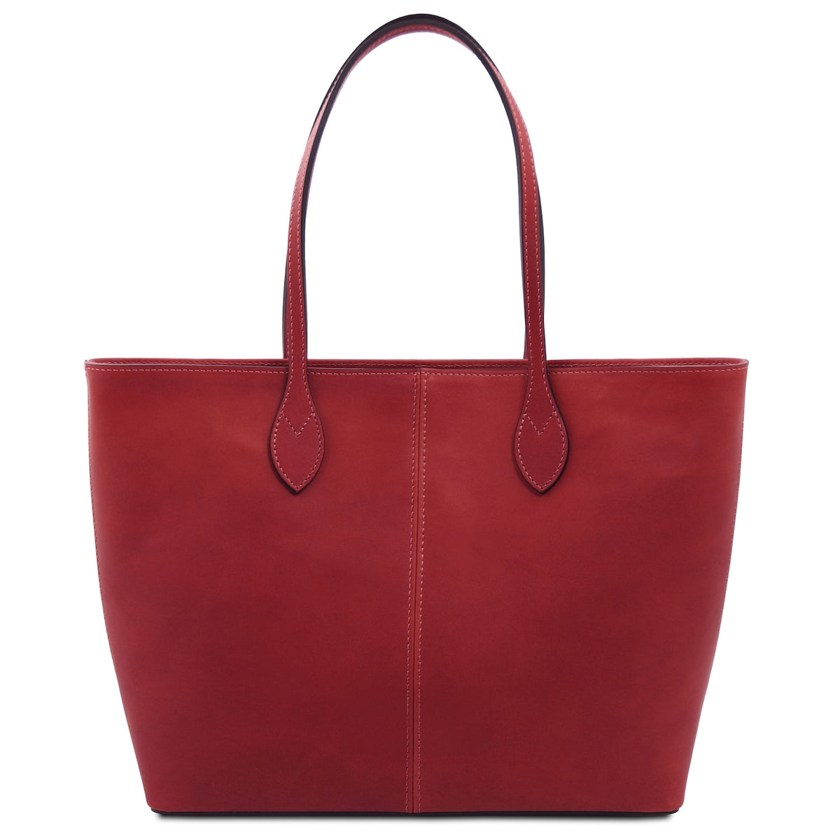 Essenza - Long handle leather tote bag