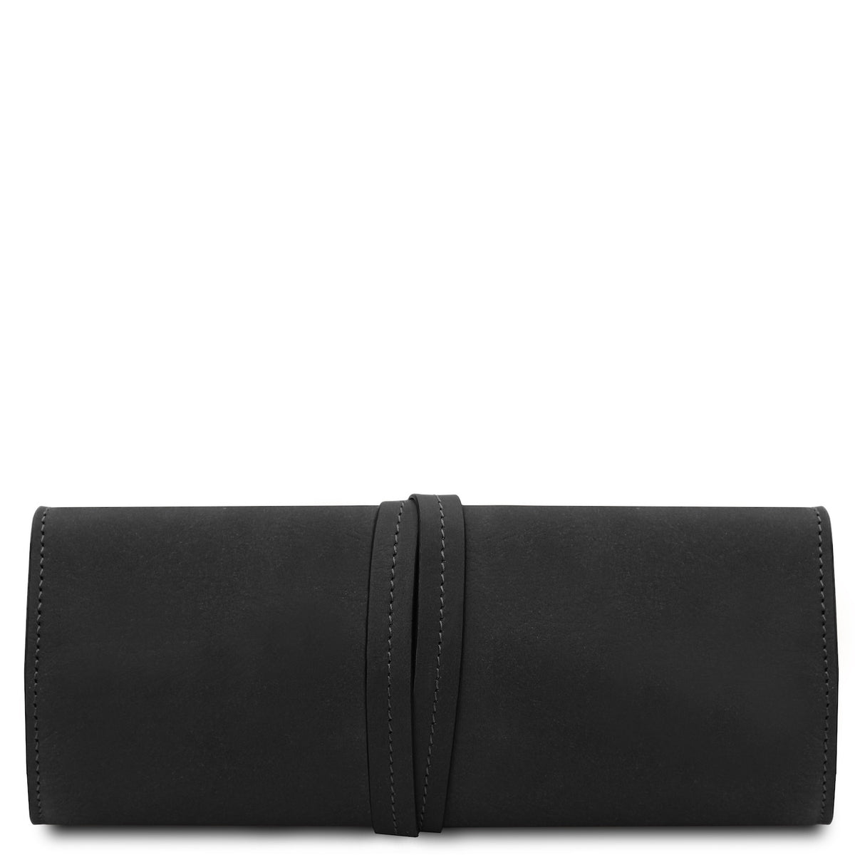 Leather Jewellery Roll in Vegetable-Tanned Leather