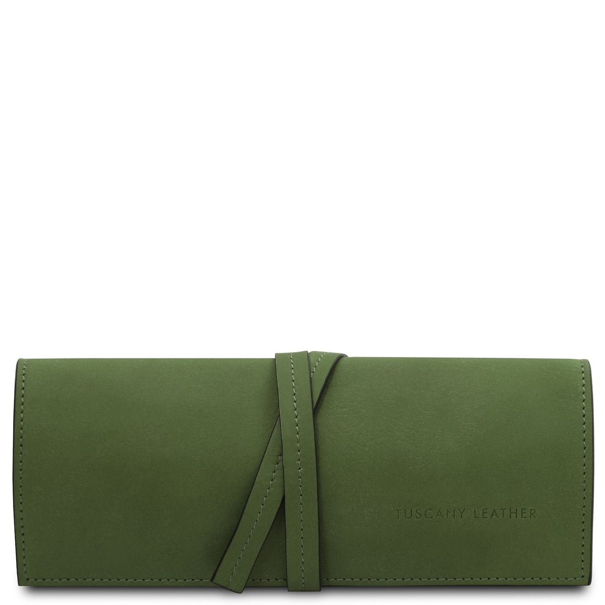 Leather Jewellery Roll in Vegetable-Tanned Leather
