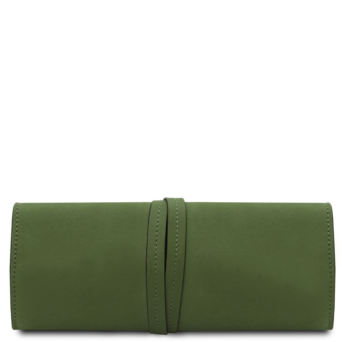 Leather Jewellery Roll in Vegetable-Tanned Leather