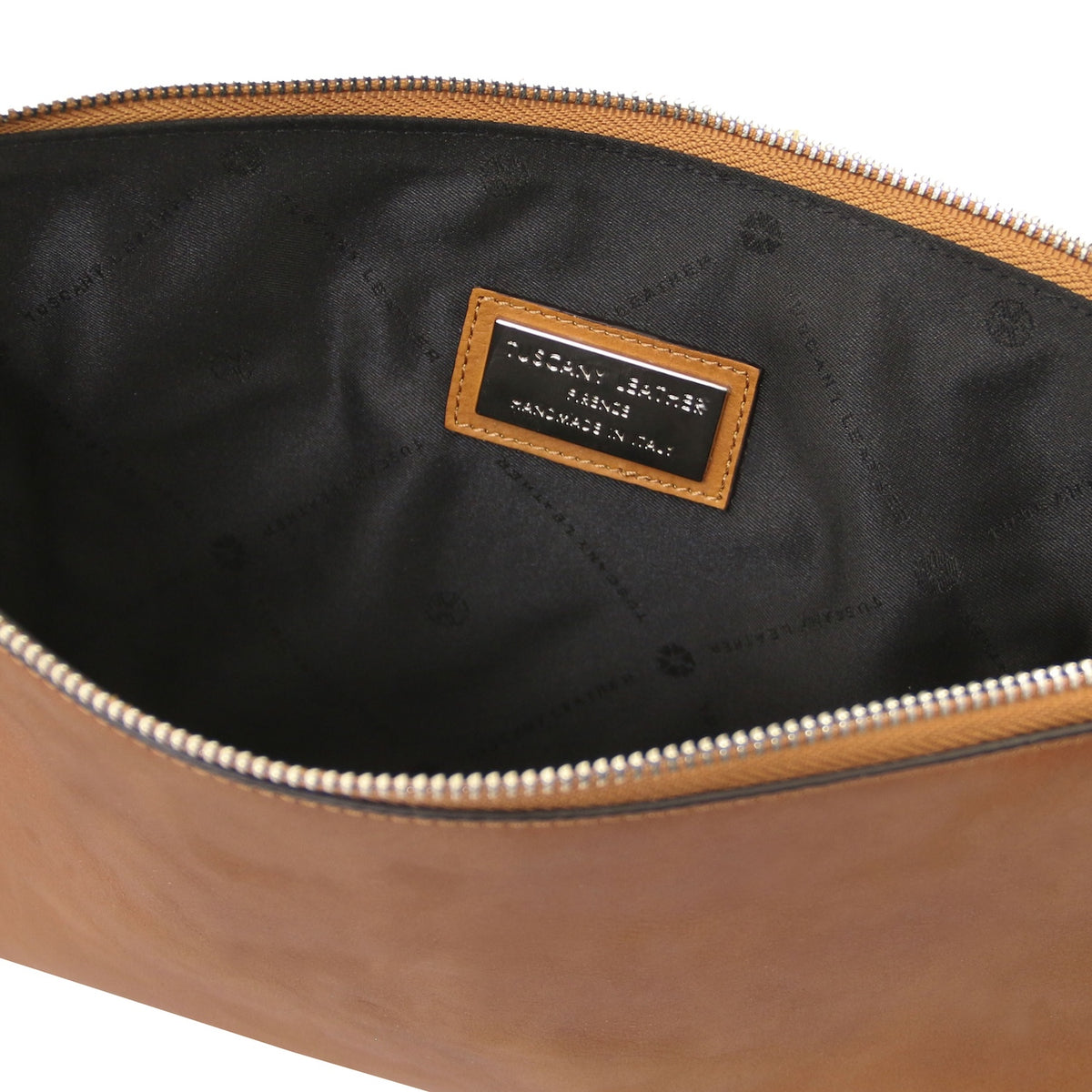 Giulio - Maxi leather clutch with handle