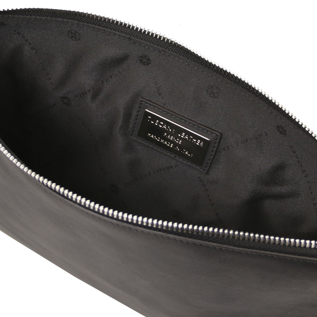 Giulio - Maxi leather clutch with handle