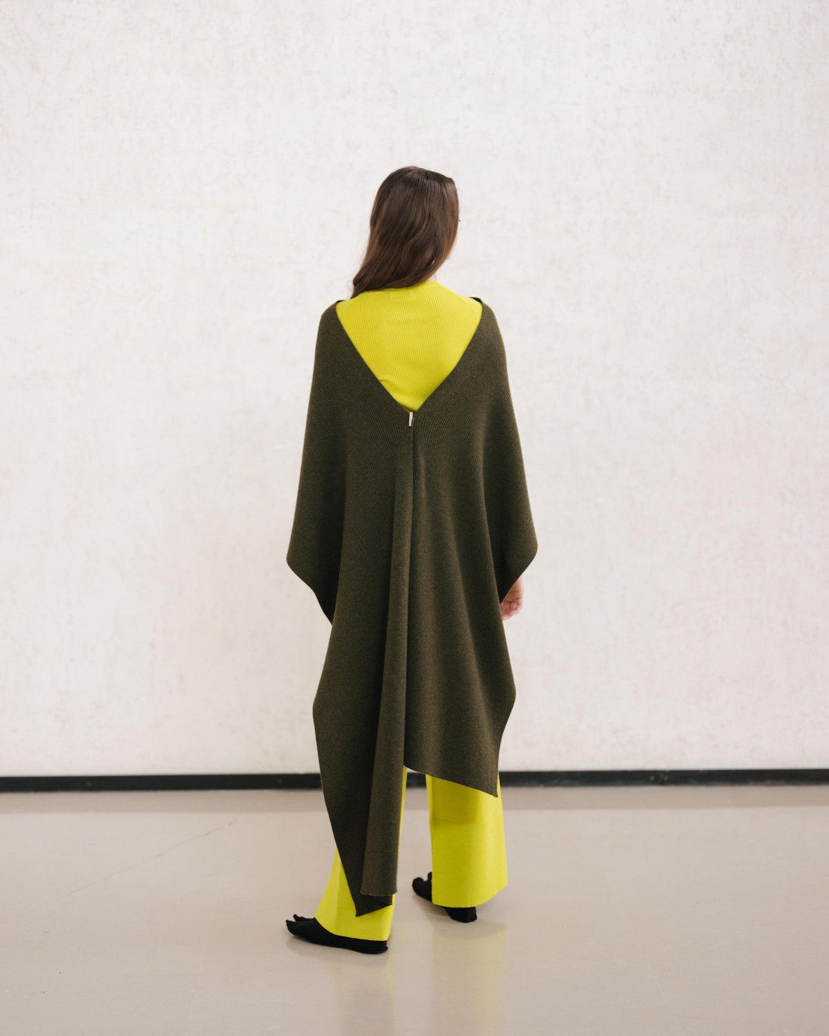 Sciarpa maxi a coste in puro cashmere