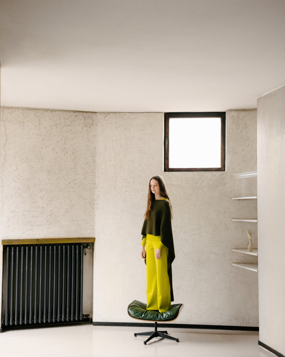 Sciarpa maxi a coste in puro cashmere