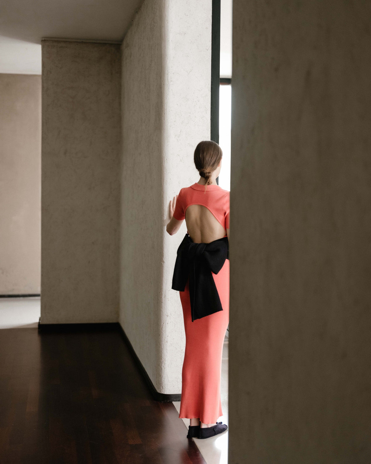 Sciarpa maxi a coste in puro cashmere