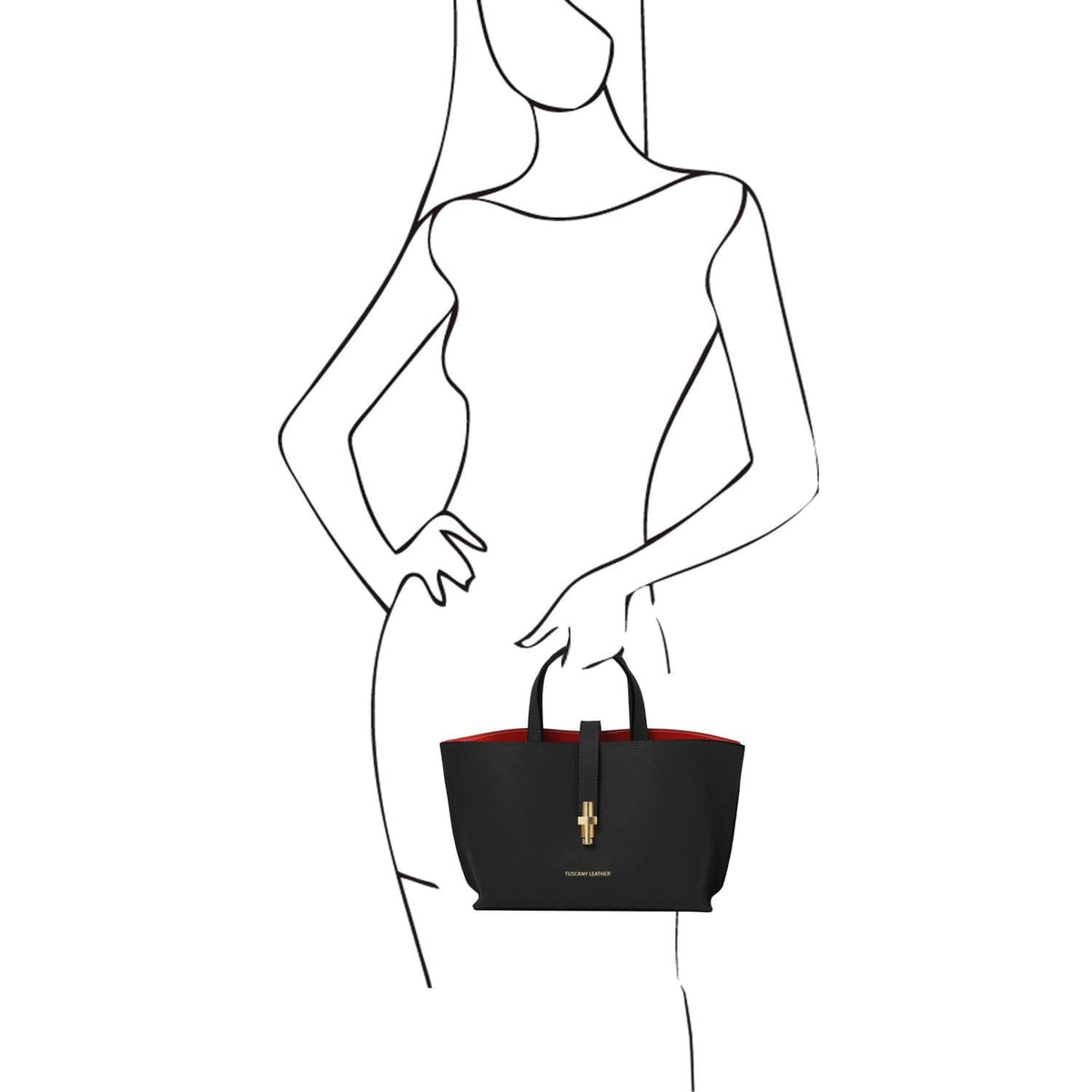 Leren handtassen Agatha - Women's leather tote purse | TL142456 San Rocco Italia