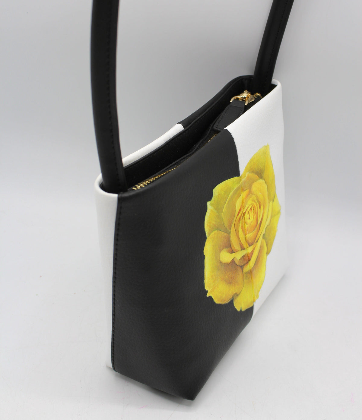 Handbag & Wallet Accesorios Aria - Sustainable Apple Skin Leather Hand Painted Amarillo Rose Bag San Rocco Italia