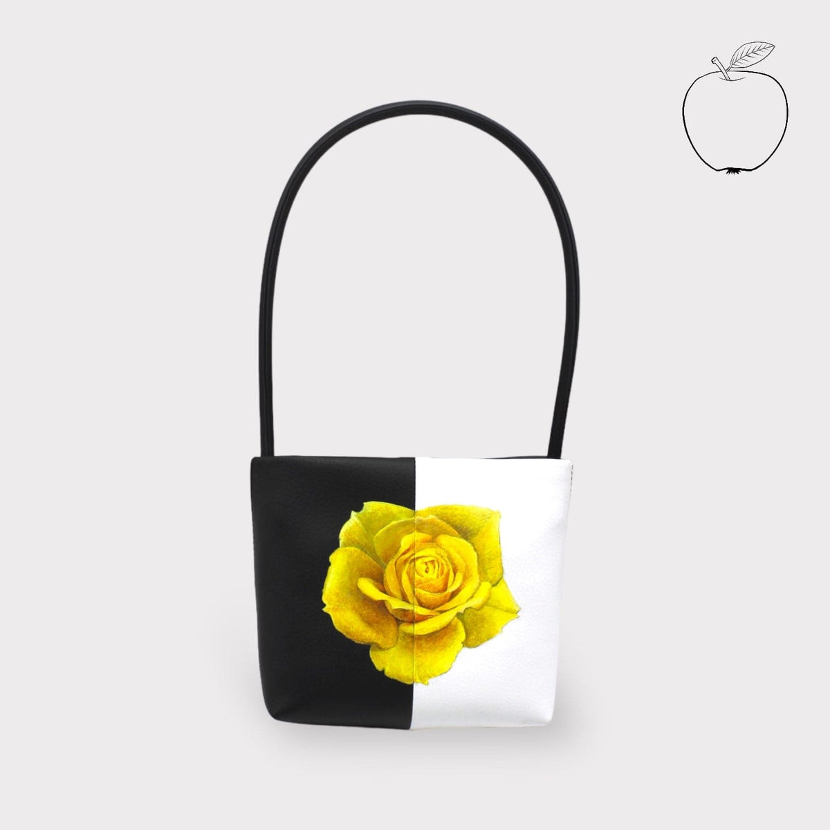 Handbag & Wallet Accesorios Aria - Sustainable Apple Skin Leather Hand Painted Amarillo Rose Bag San Rocco Italia