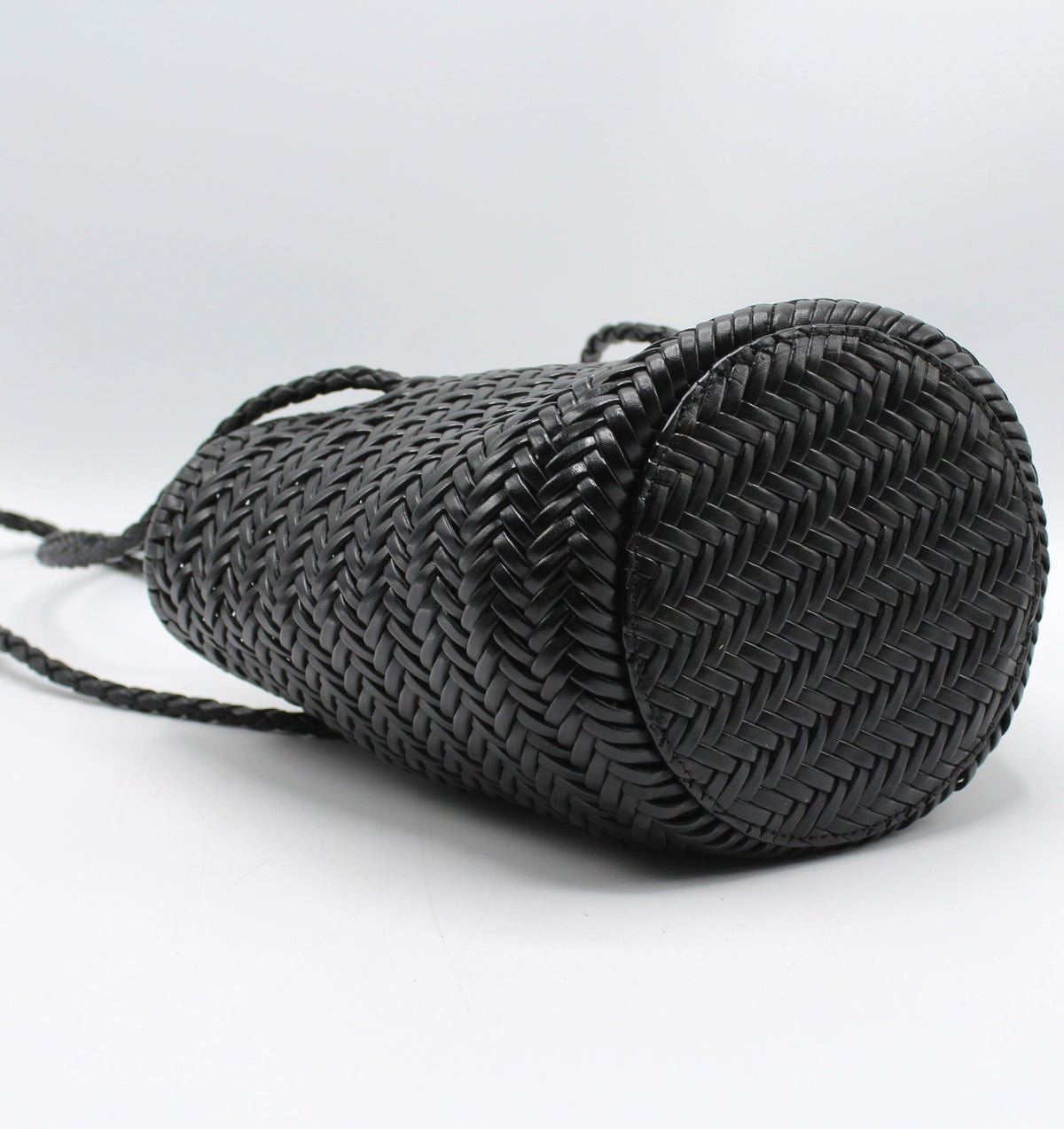 Handbag & Wallet Accessoires Carmel - Hand Woven Full Grain Leather Sac seau Noir San Rocco Italia