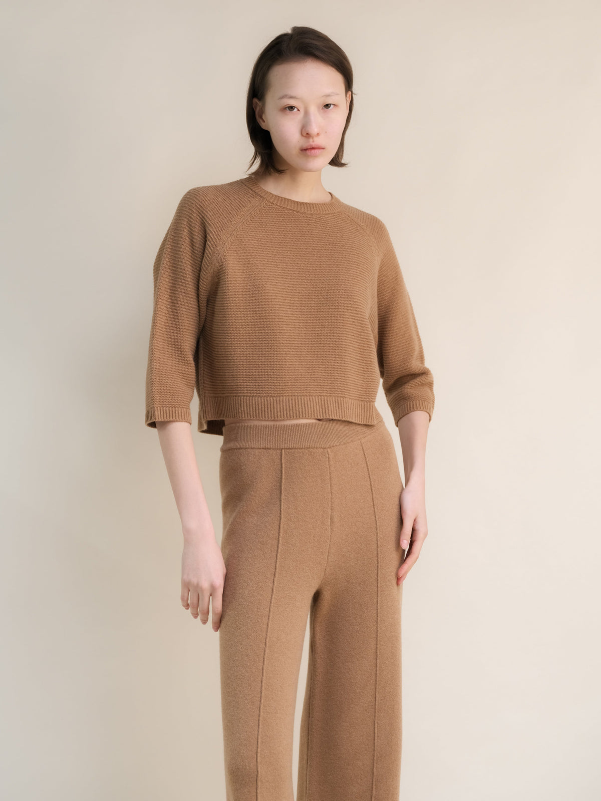 Prendas de punto Caramel / S Cashmere Mix Cropped 3/4 Sleeve Pullover San Rocco Italia