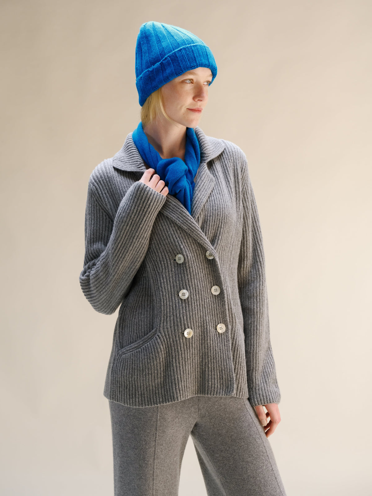 Prendas de punto Cerulean Cashmere Mix Bufanda San Rocco Italia