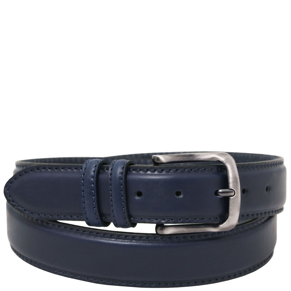 Leather Belts for men Blu scuro / 95 cm Classico Tuscan padded leather belt 40mm | TL142529 San Rocco Italia