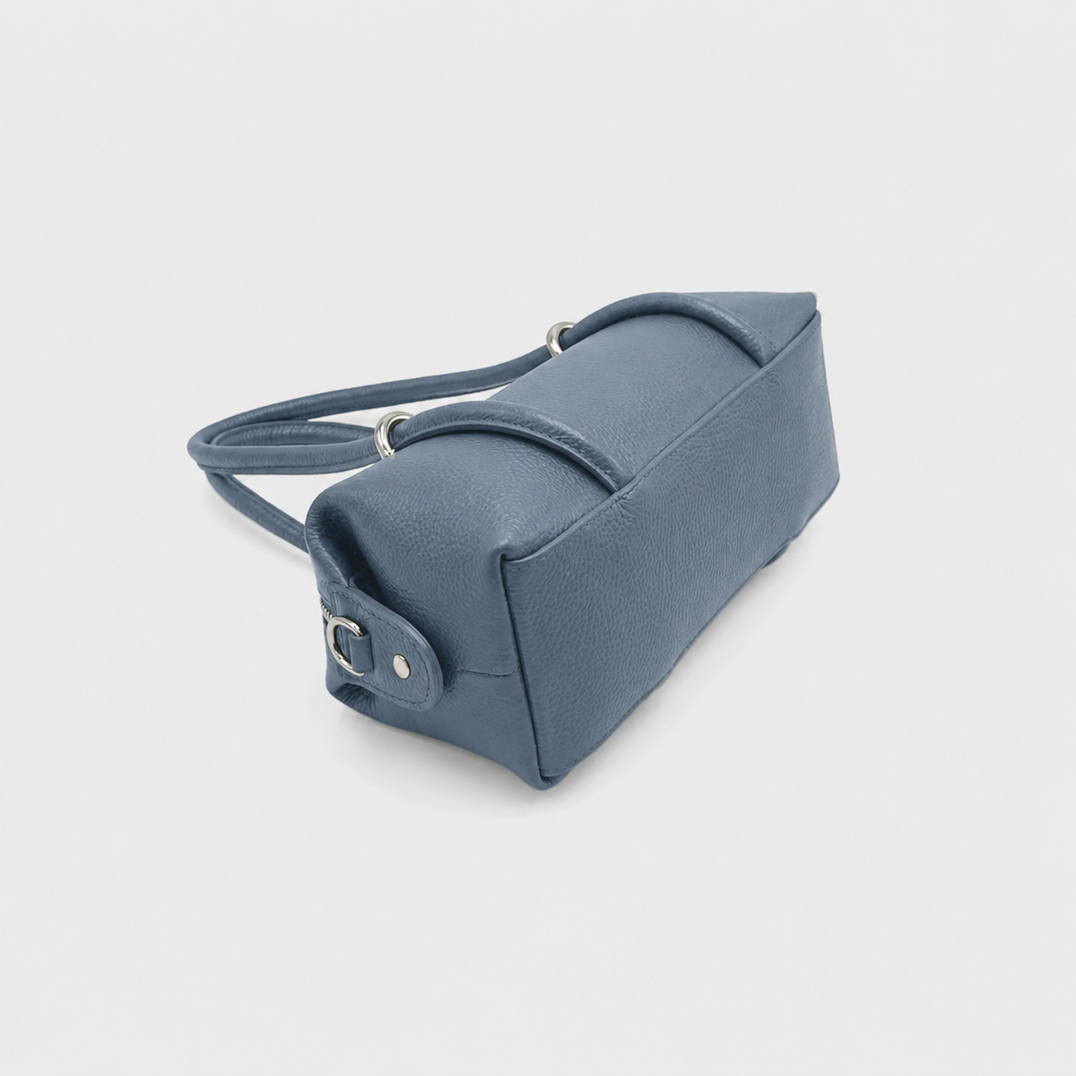 Lucca Small East-West Boston Bag in Pebbled Leather