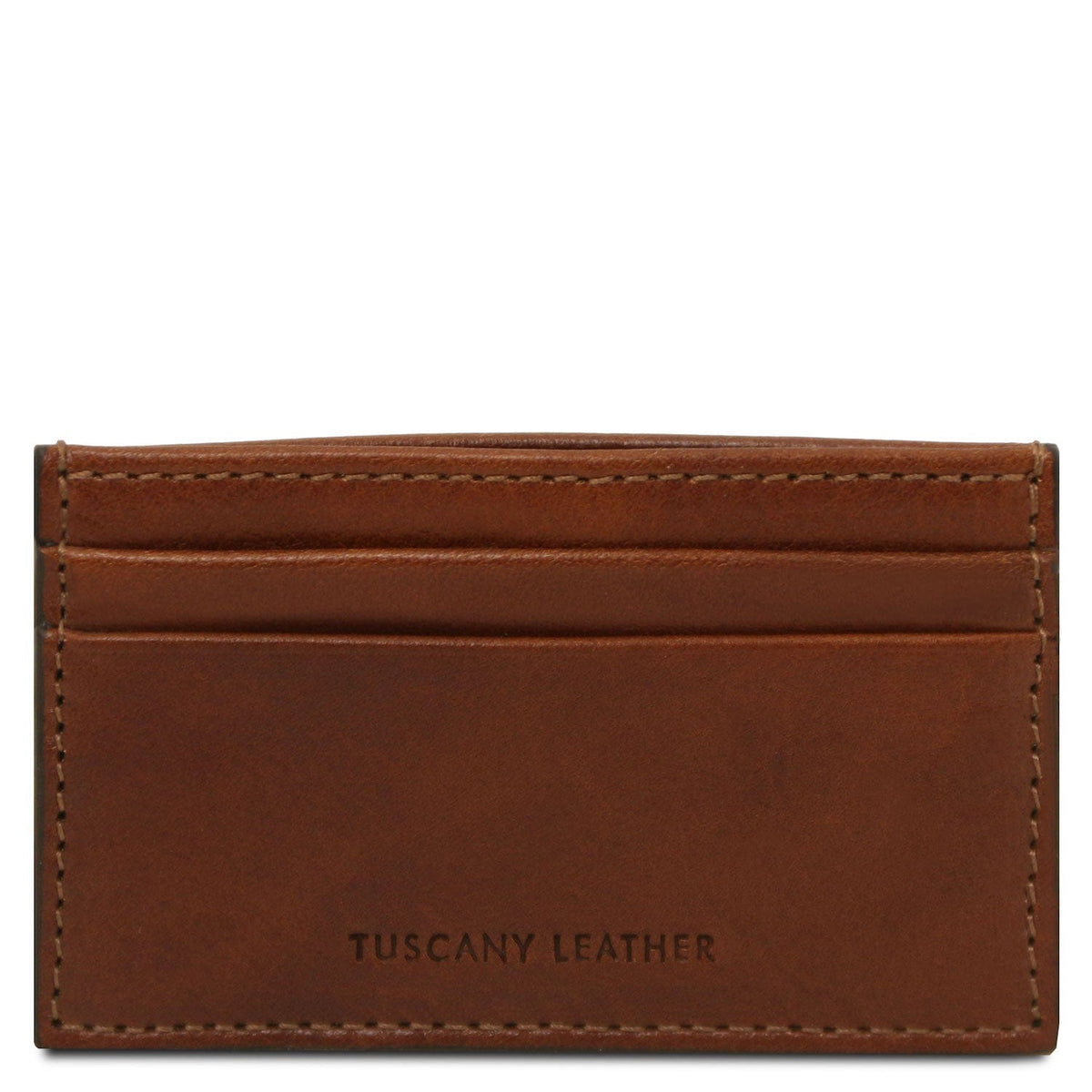 Men leather accessories Brown Leather card holder - 4 cards in smooth, full-grain leather | TL142473 San Rocco Italia