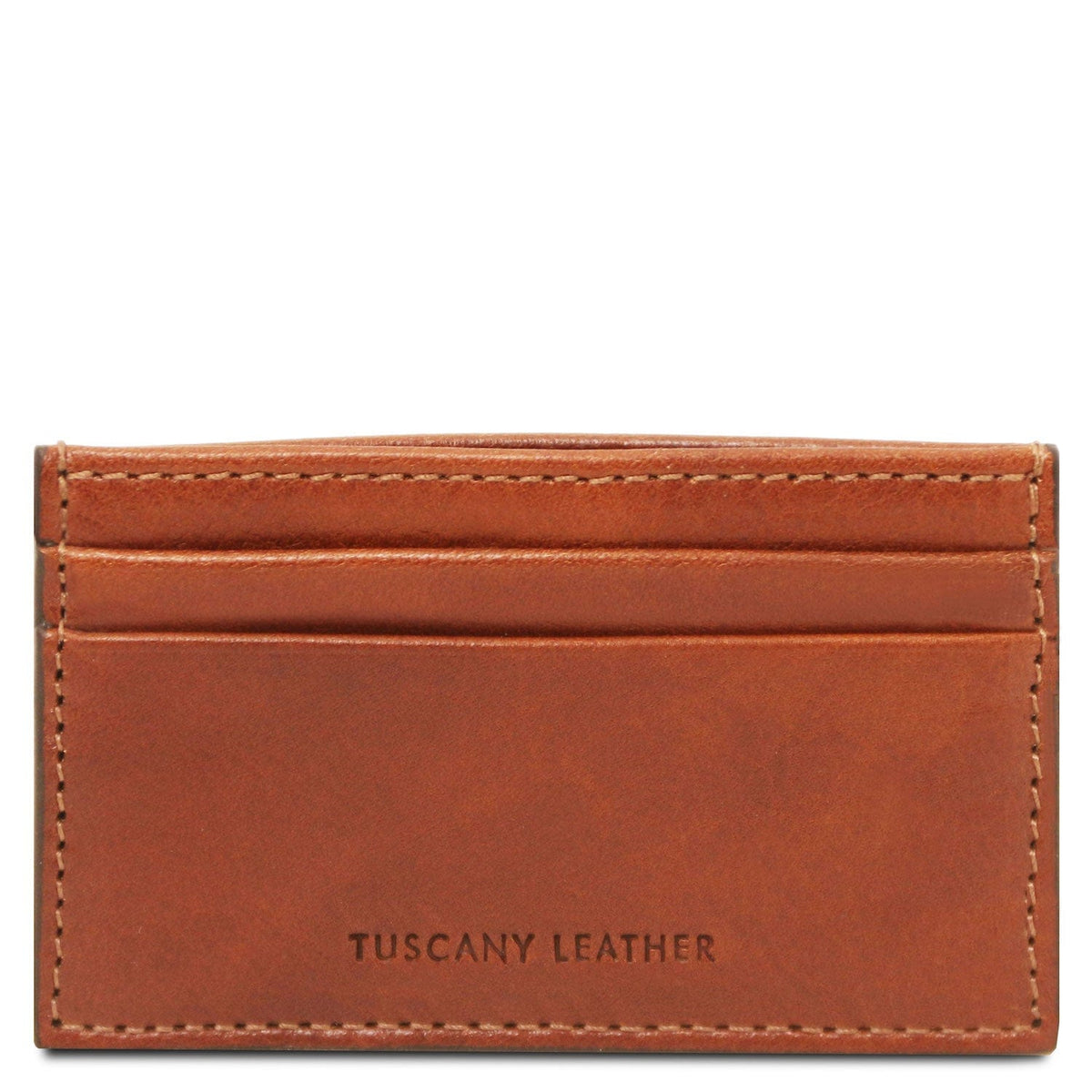 Men leather accessories Natural Leather card holder - 4 cards in smooth, full-grain leather | TL142473 San Rocco Italia