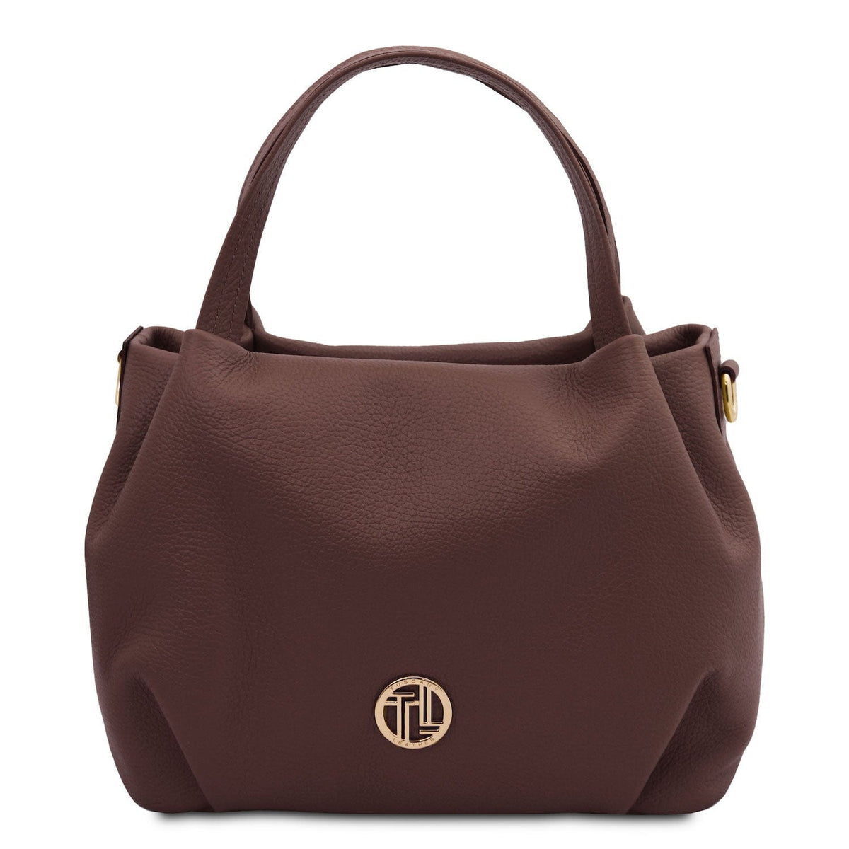 Lederhandtaschen Kaffee Nora - Handtasche aus weichem Leder | TL142372 San Rocco Italia