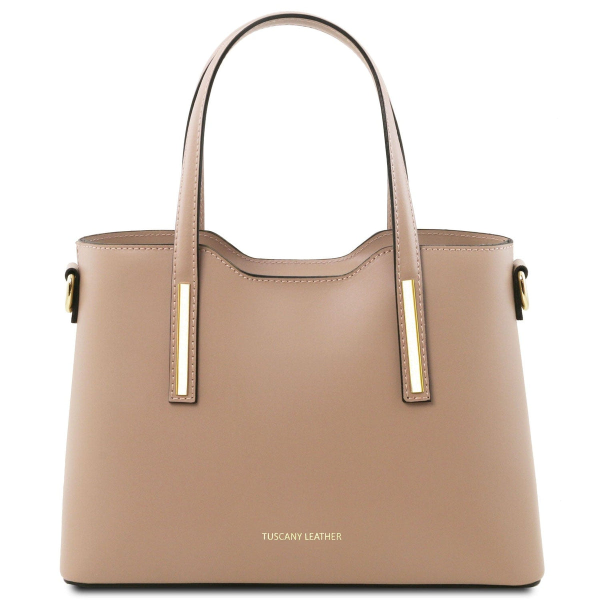 Leather handbags Light Taupe Olimpia - Italian leather tote - Small size | TL141521 San Rocco Italia