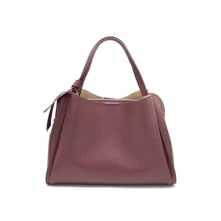 Totes Bordeaux / Large Pienza - Italian Leather Tote Handbag San Rocco Italia