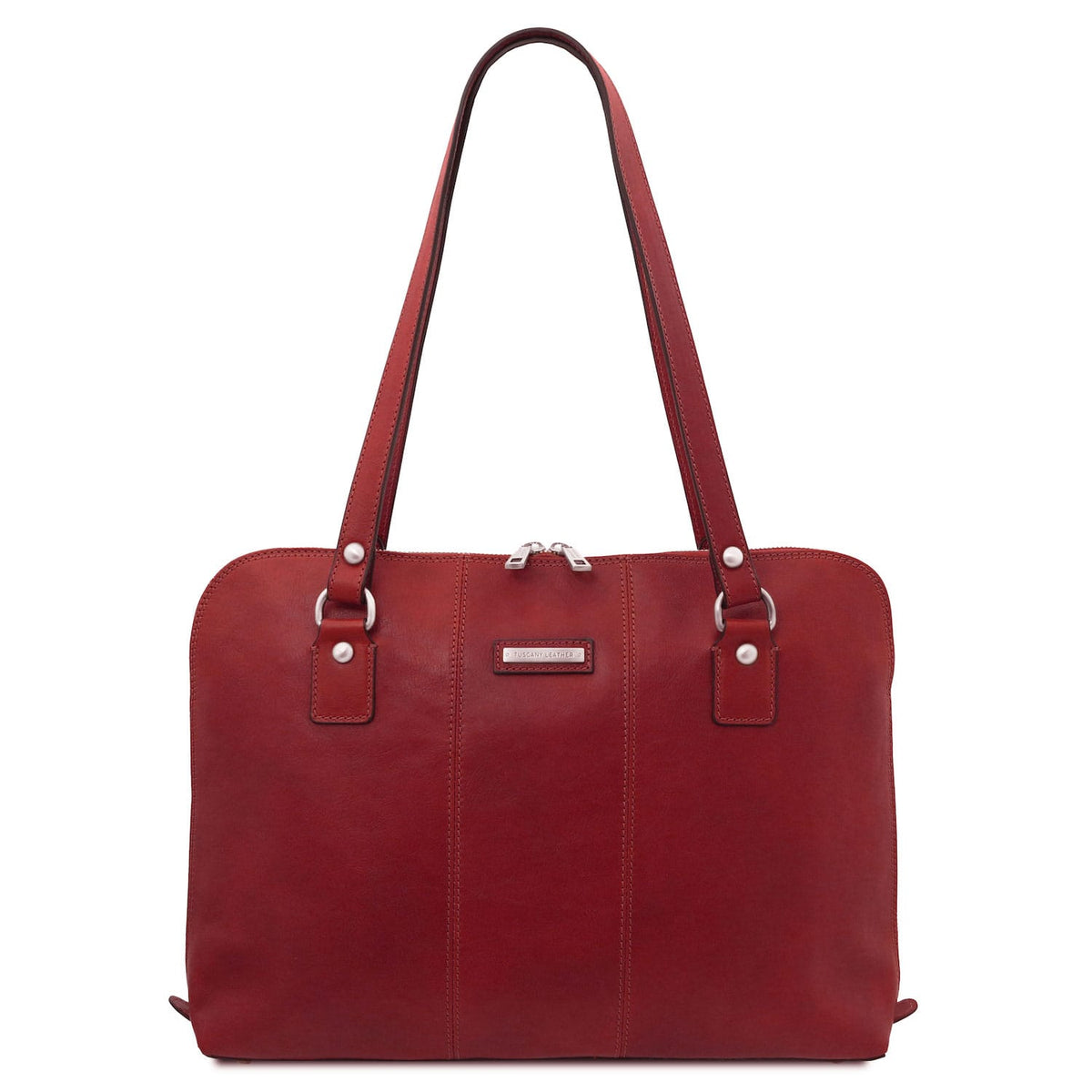 Leren aktetassen Rood Ravenna - Exclusieve zakelijke damestas van mat leer | TL142426 San Rocco Italia