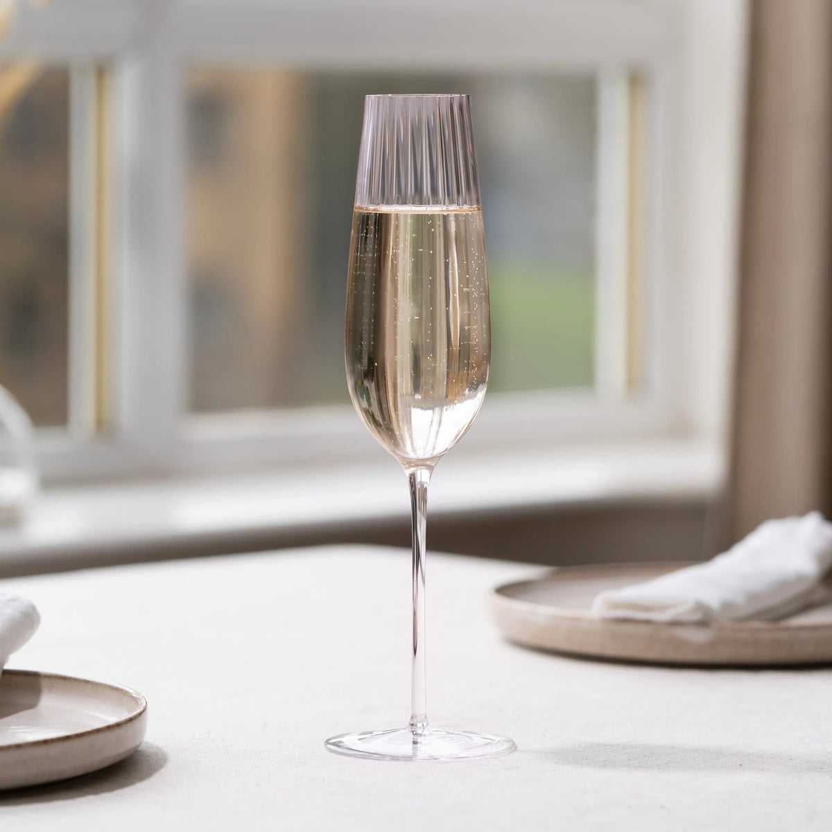 Round Up Dusty Rose Set of 2 Sparkling wine glasses