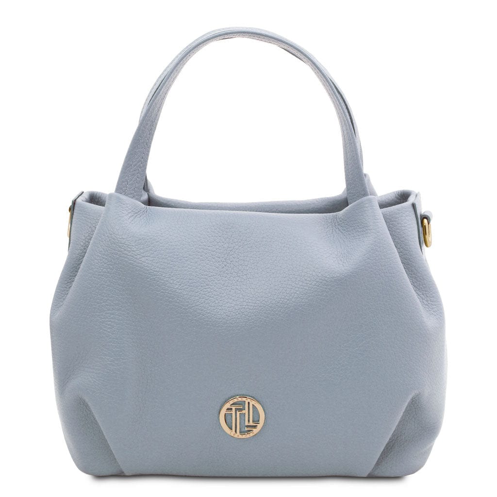 Lederhandtaschen Hellblau Nora - Handtasche aus weichem Leder | TL142372 San Rocco Italia