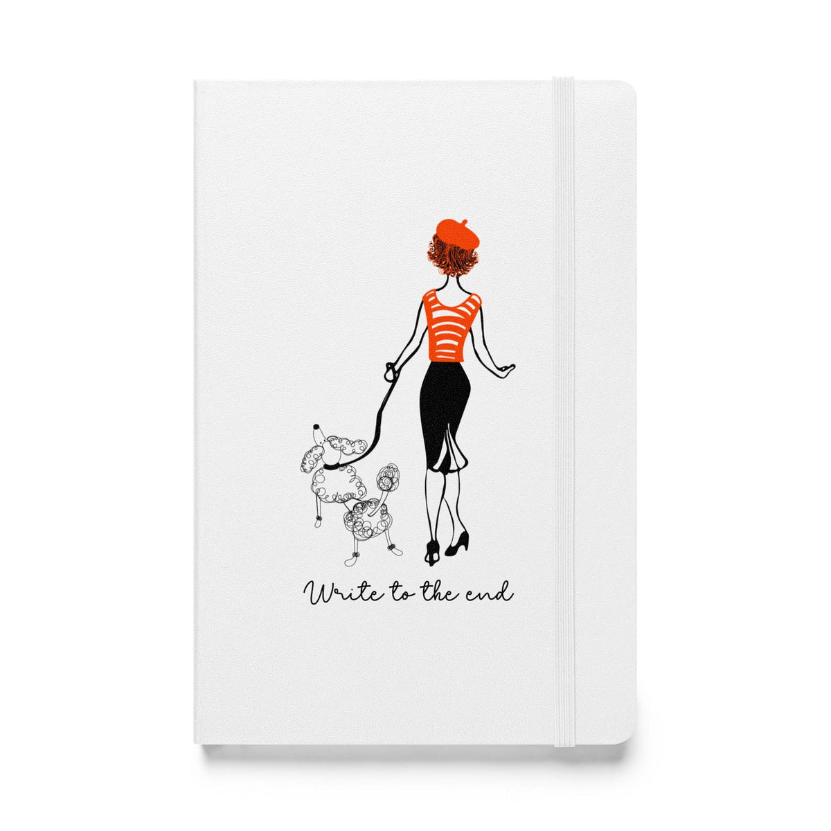 Journaux Journal relié à couverture rigide « Write to the End Woman and French Poodle » San Rocco Italia