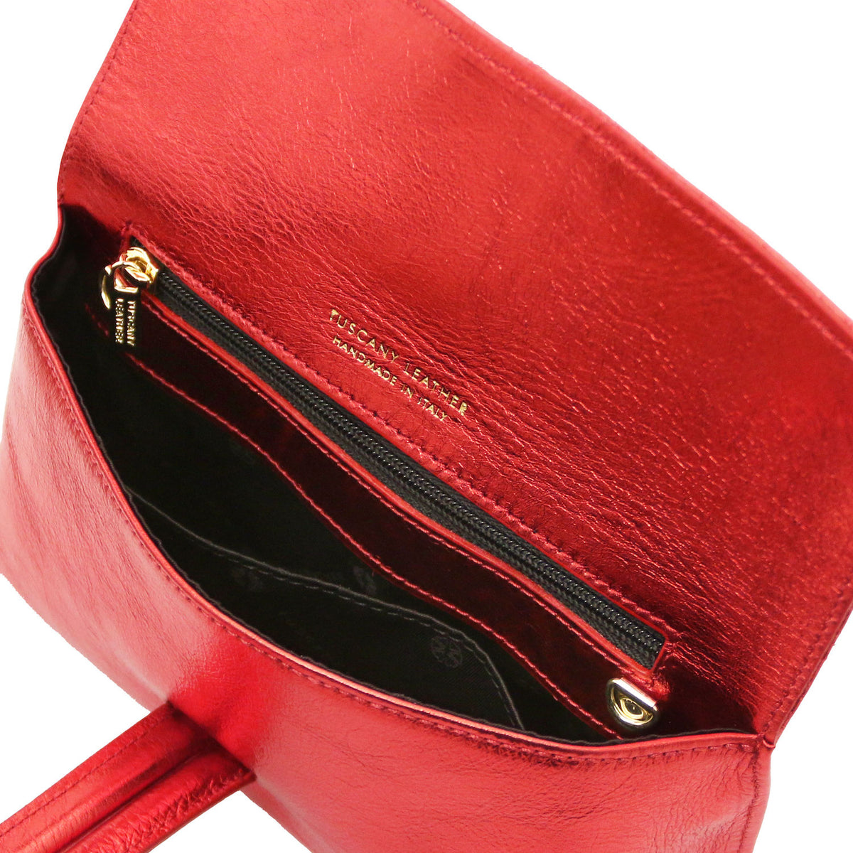 Leather handbags TL Bag - Metallic leather clutch | TL141993 San Rocco Italia