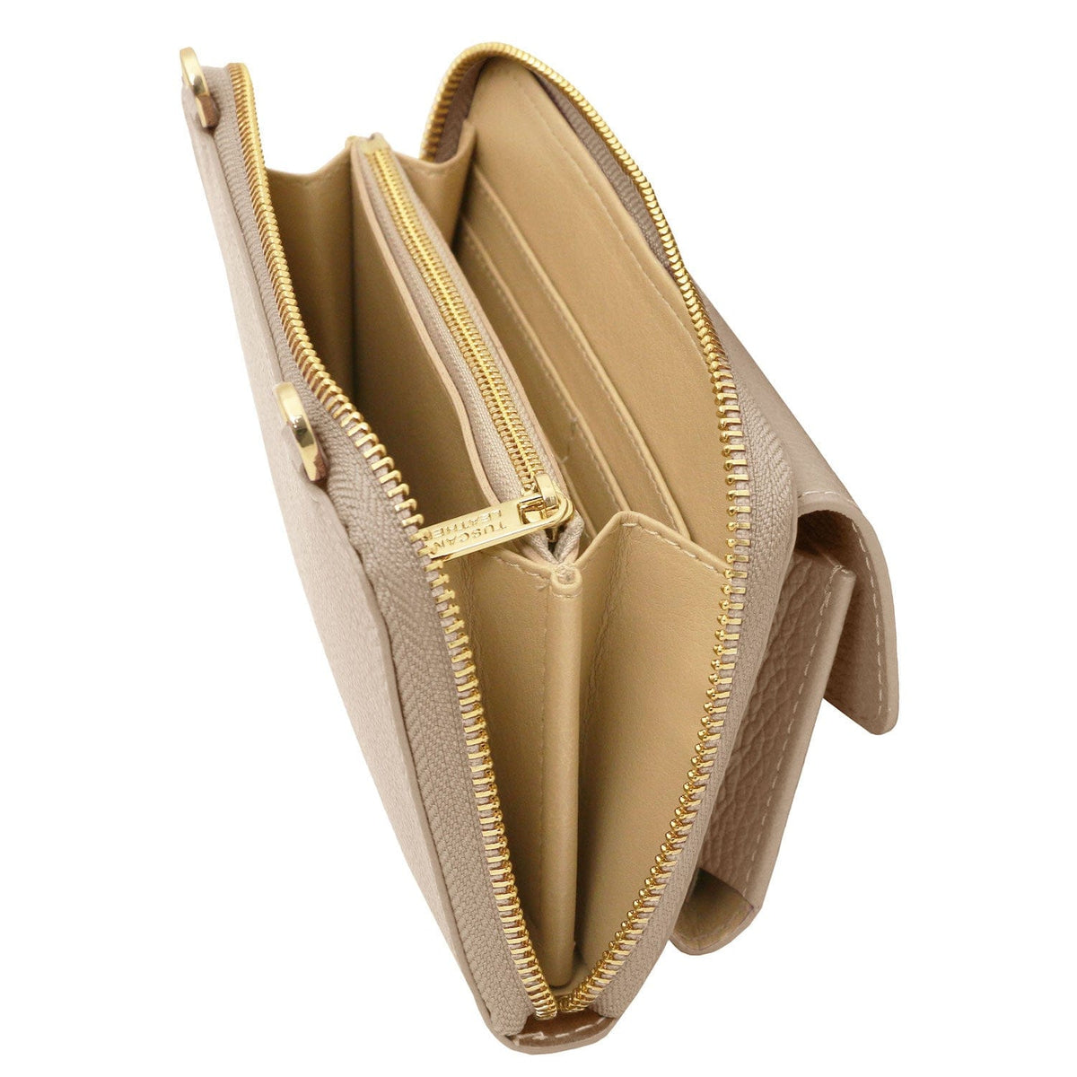 Leren schoudertassen Urania - Leather phone wallet with strap | TL142433 San Rocco Italia
