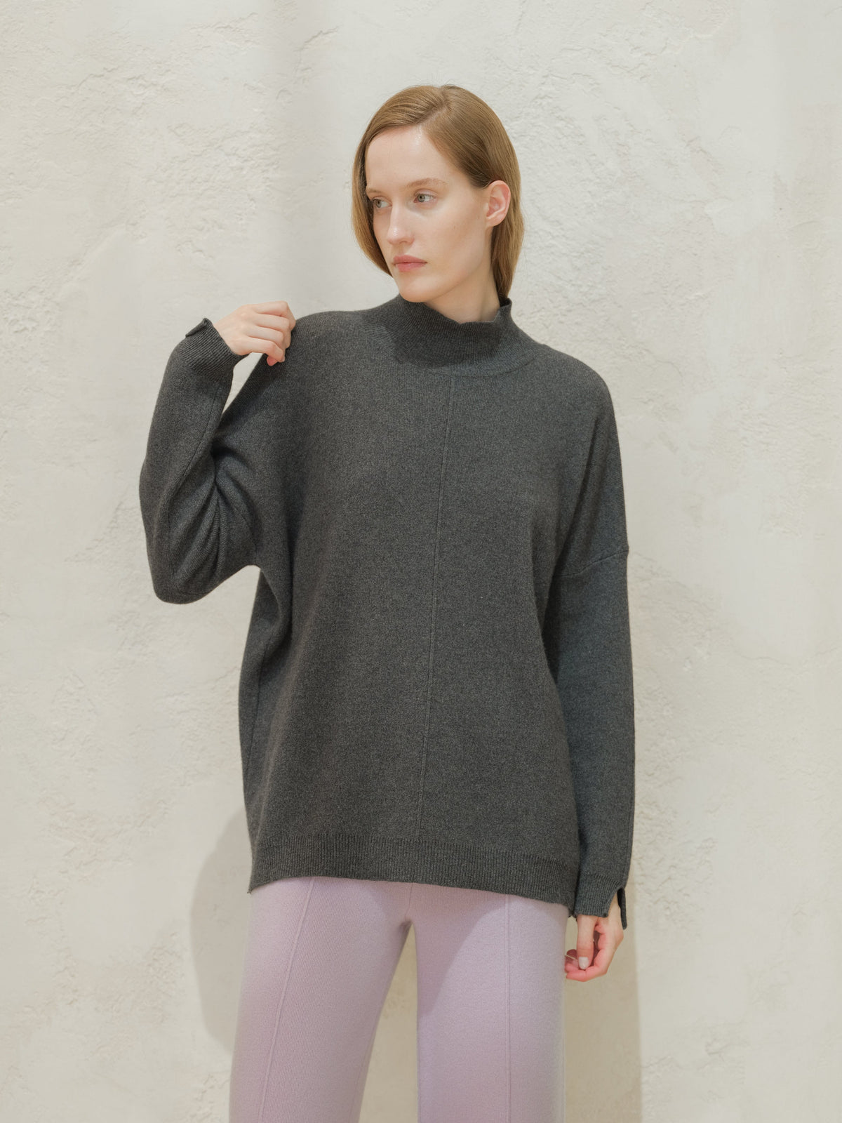 Strickmode Wool & Cashmere Mix Solid Maxi Turtleneck Sweater San Rocco Italia