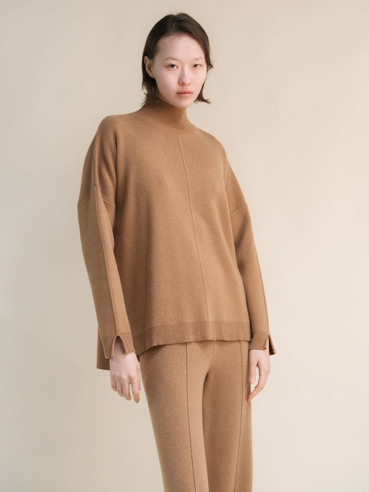 Strickmode Wool & Cashmere Mix Solid Maxi Turtleneck Sweater San Rocco Italia