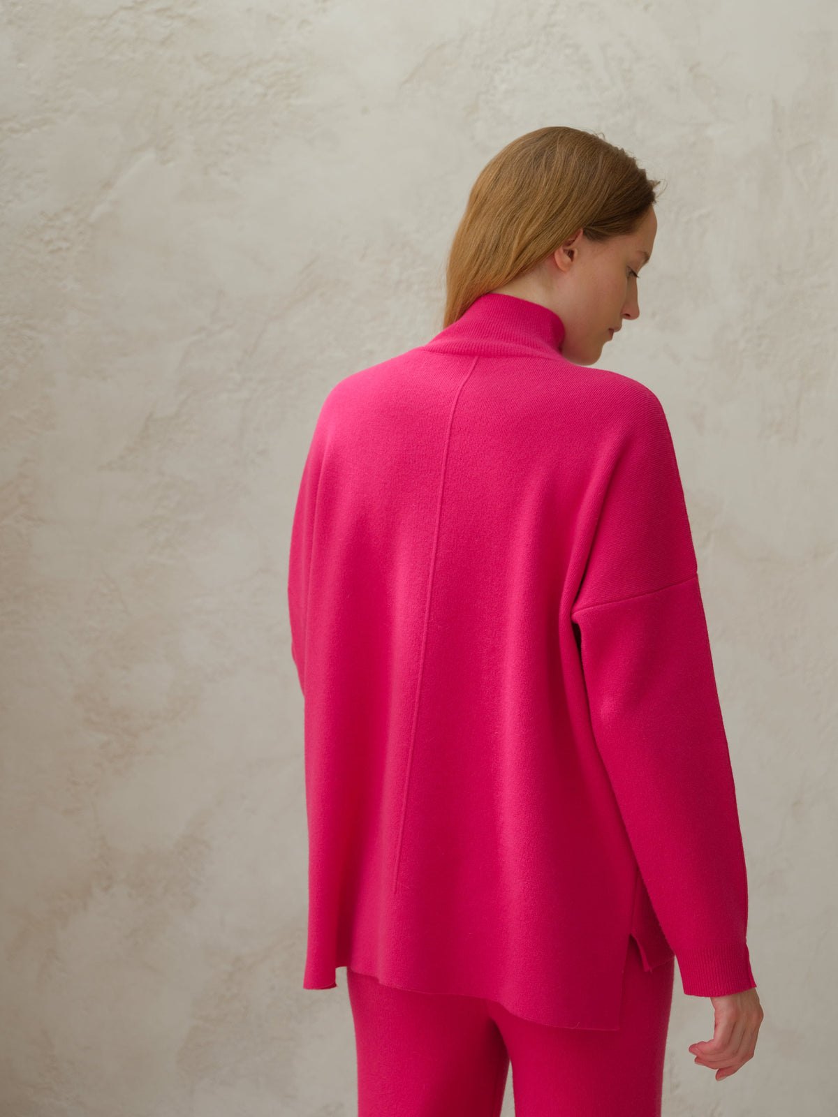 Strickmode Wool & Cashmere Mix Solid Maxi Turtleneck Sweater San Rocco Italia