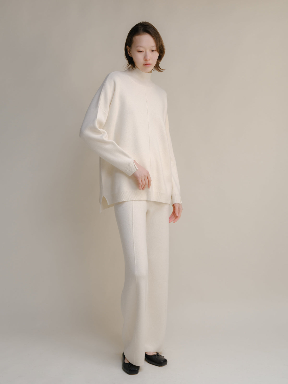 Strickmode Wool & Cashmere Mix Solid Maxi Turtleneck Sweater San Rocco Italia