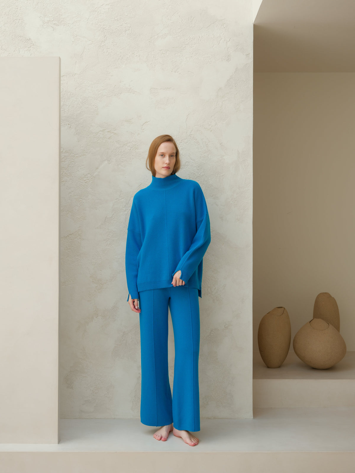 Strickmode Wool & Cashmere Mix Solid Maxi Turtleneck Sweater San Rocco Italia
