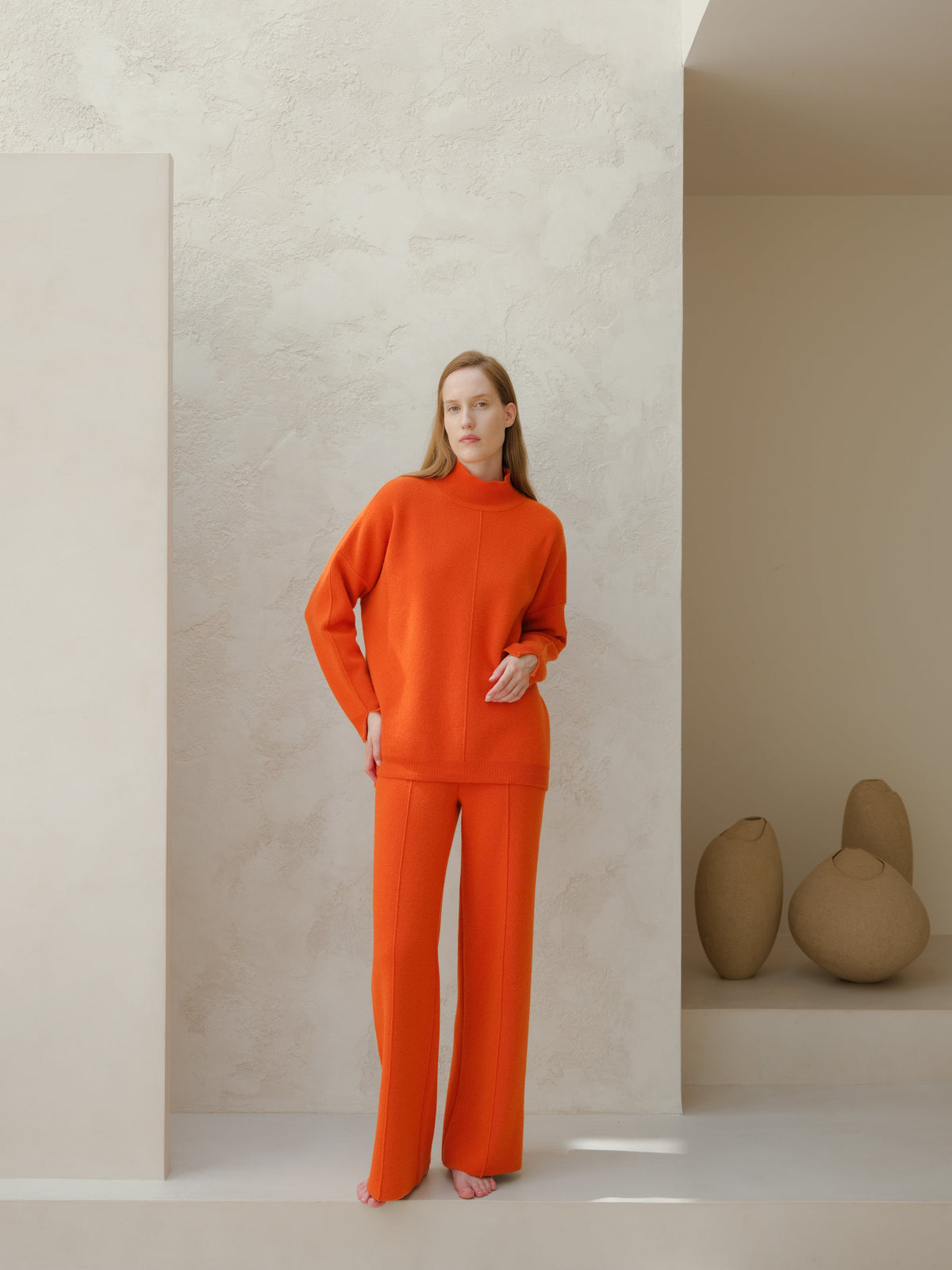 Strickmode Wool & Cashmere Mix Solid Maxi Turtleneck Sweater San Rocco Italia