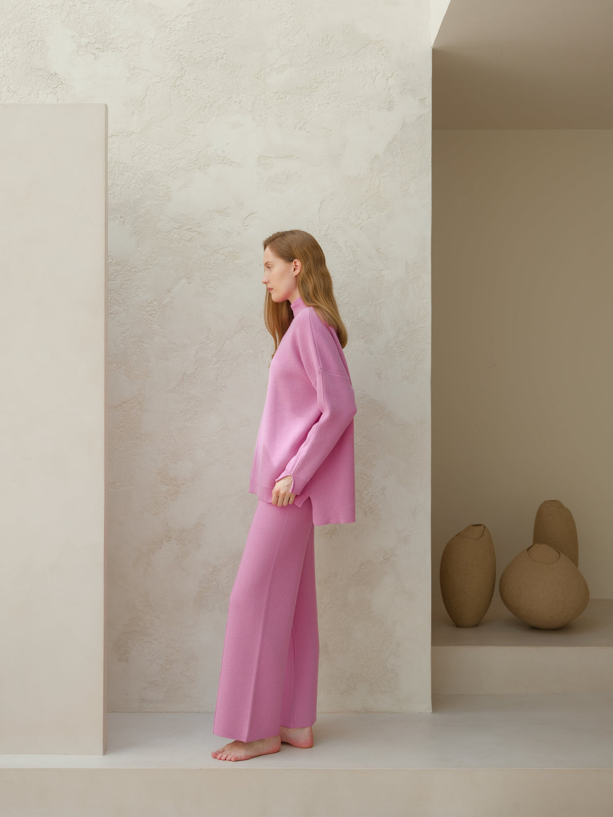 Strickmode Wool & Cashmere Mix Solid Maxi Turtleneck Sweater San Rocco Italia