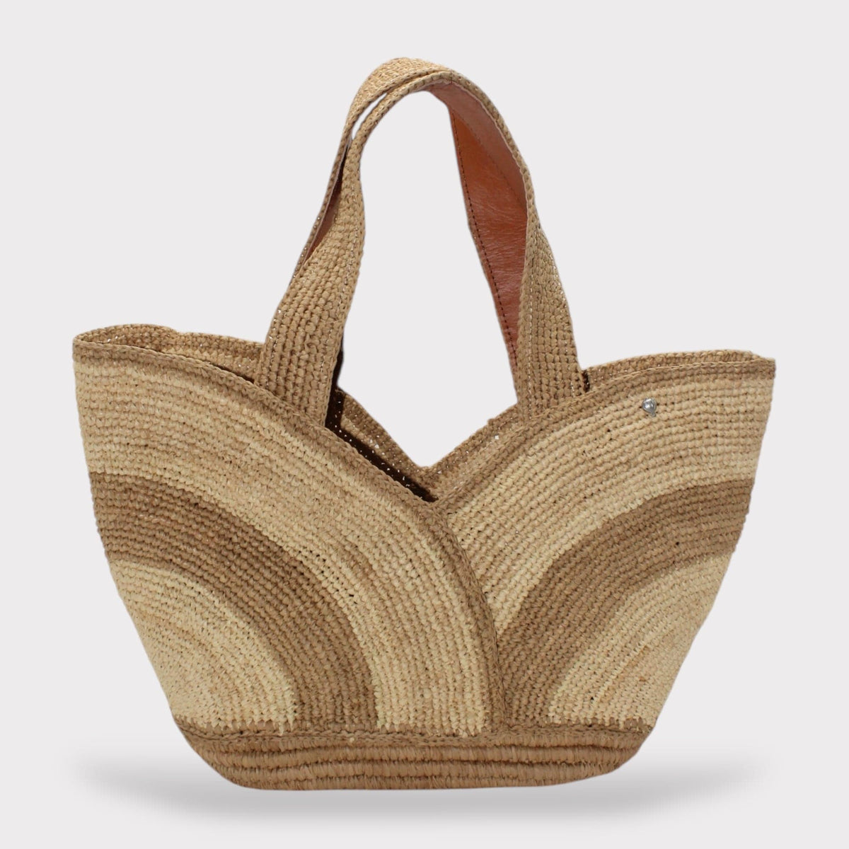 Handbag & Wallet Accessoires Yasmin - Handmade Naturel Raffia Tulip Tote Bag Naturel Color San Rocco Italia