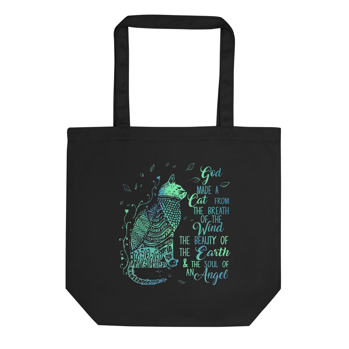 Bolsos Bolso tote ecológico «God Made Cats» - Hecho de 100 % algodón orgánico San Rocco Italia