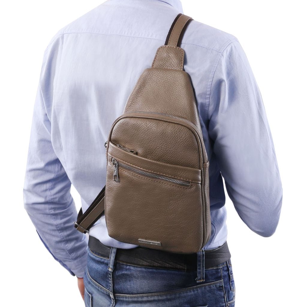 Ledertaschen für Herren Albert - Weiche Leder-Crossover-Tasche | TL142022 Sling-Bag San Rocco Italia