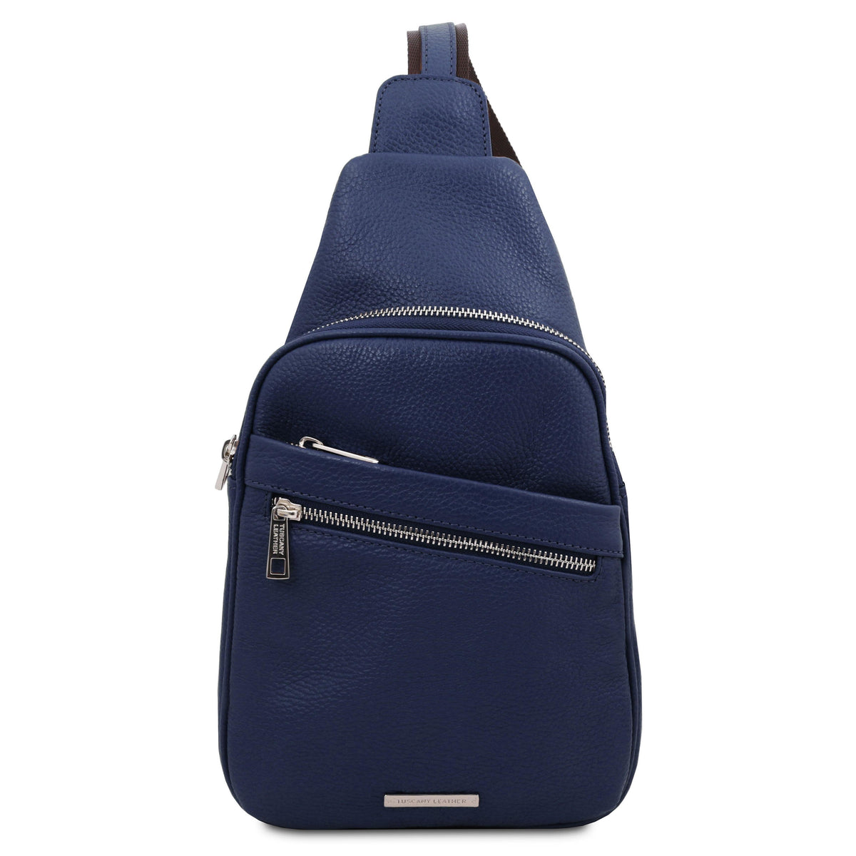 Ledertaschen für Herren Dunkelblau Albert - Weiche Leder-Crossover-Tasche | TL142022 Sling-Bag San Rocco Italia