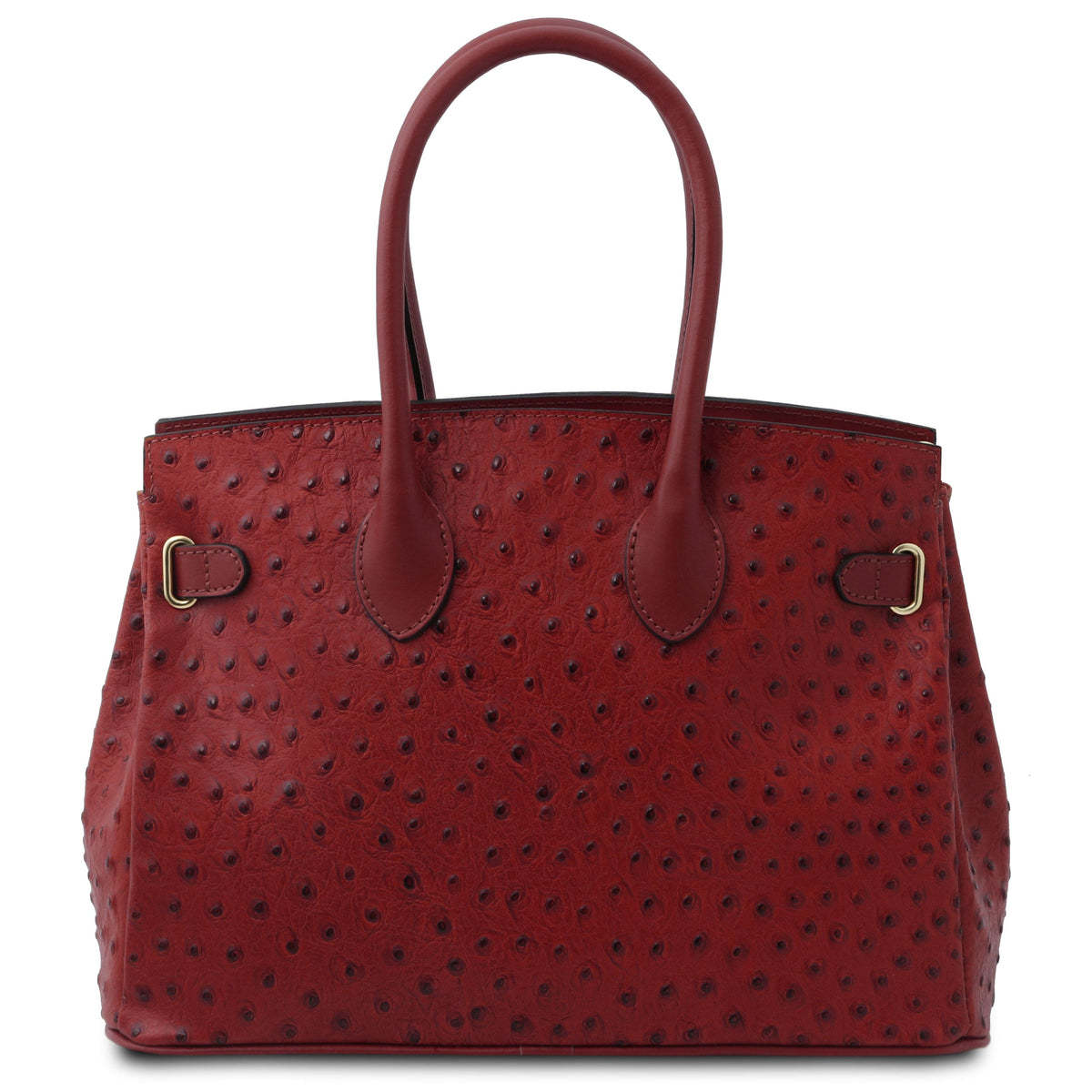 Leather handbags TL Bag - Handbag in ostrich-print leather | TL142120 San Rocco Italia