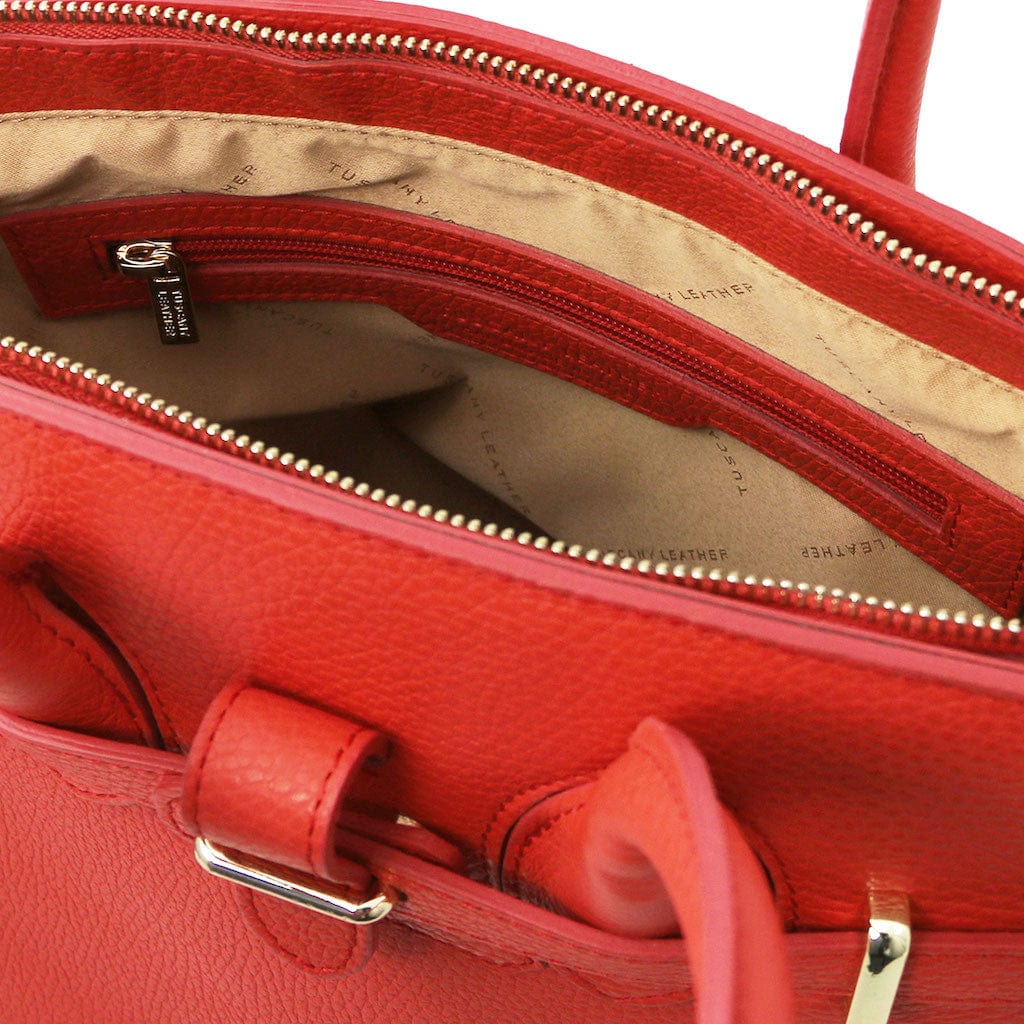 TL Bag - Leather handbag with golden hardware | TL141529 - Premium Leather handbags - Shop now at San Rocco Italia