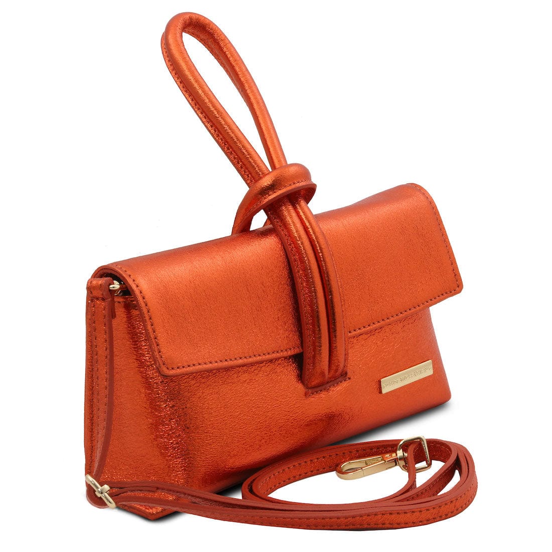 Leather handbags TL Bag - Metallic leather clutch | TL141993 San Rocco Italia