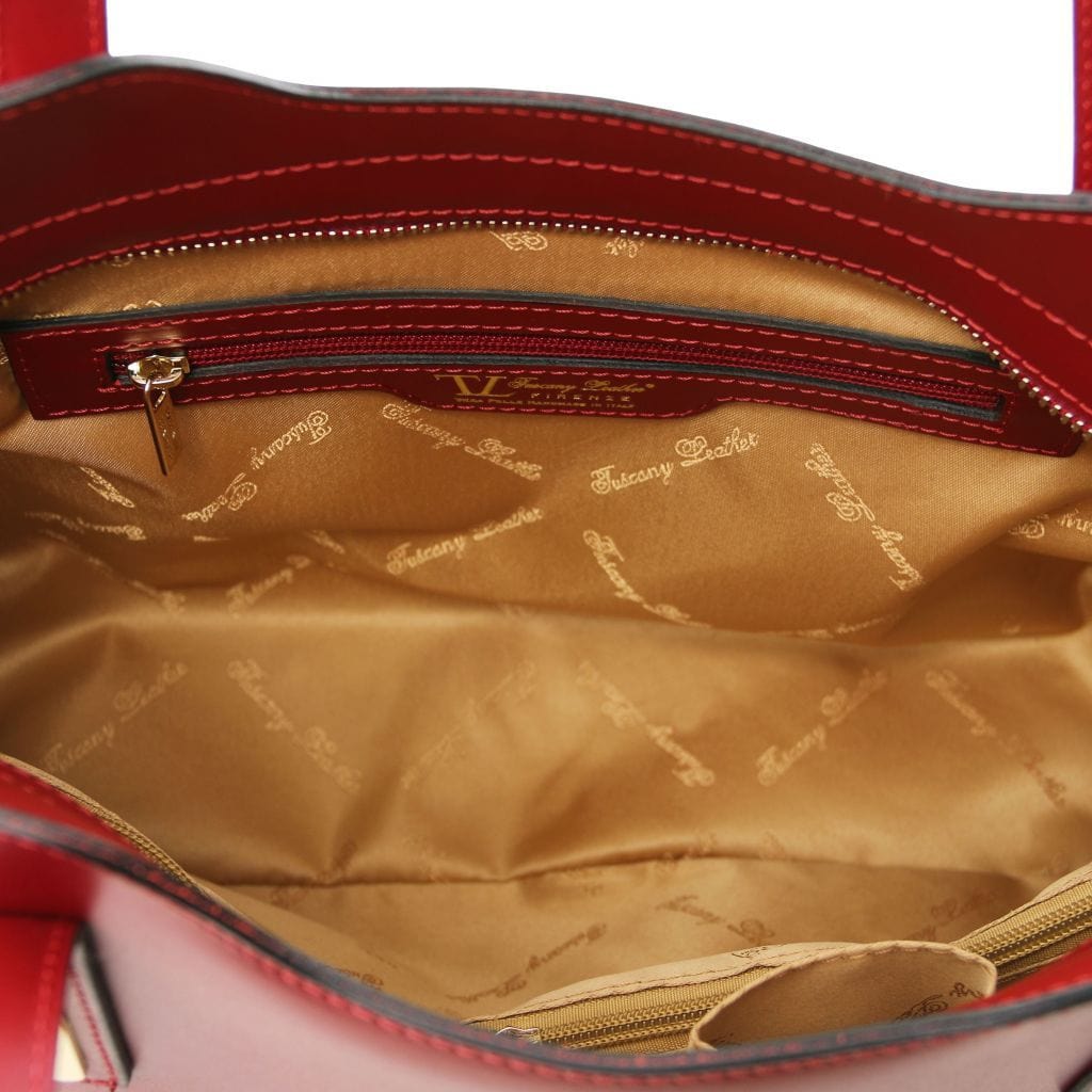 Leather shoulder bags Olimpia - Italian leather tote | TL141412 San Rocco Italia