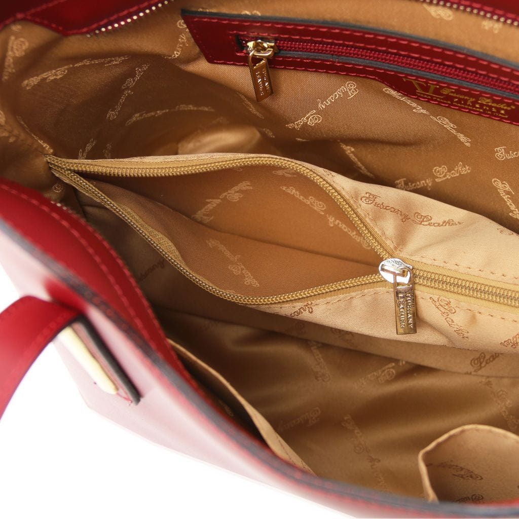 Leather shoulder bags Olimpia - Italian leather tote | TL141412 San Rocco Italia
